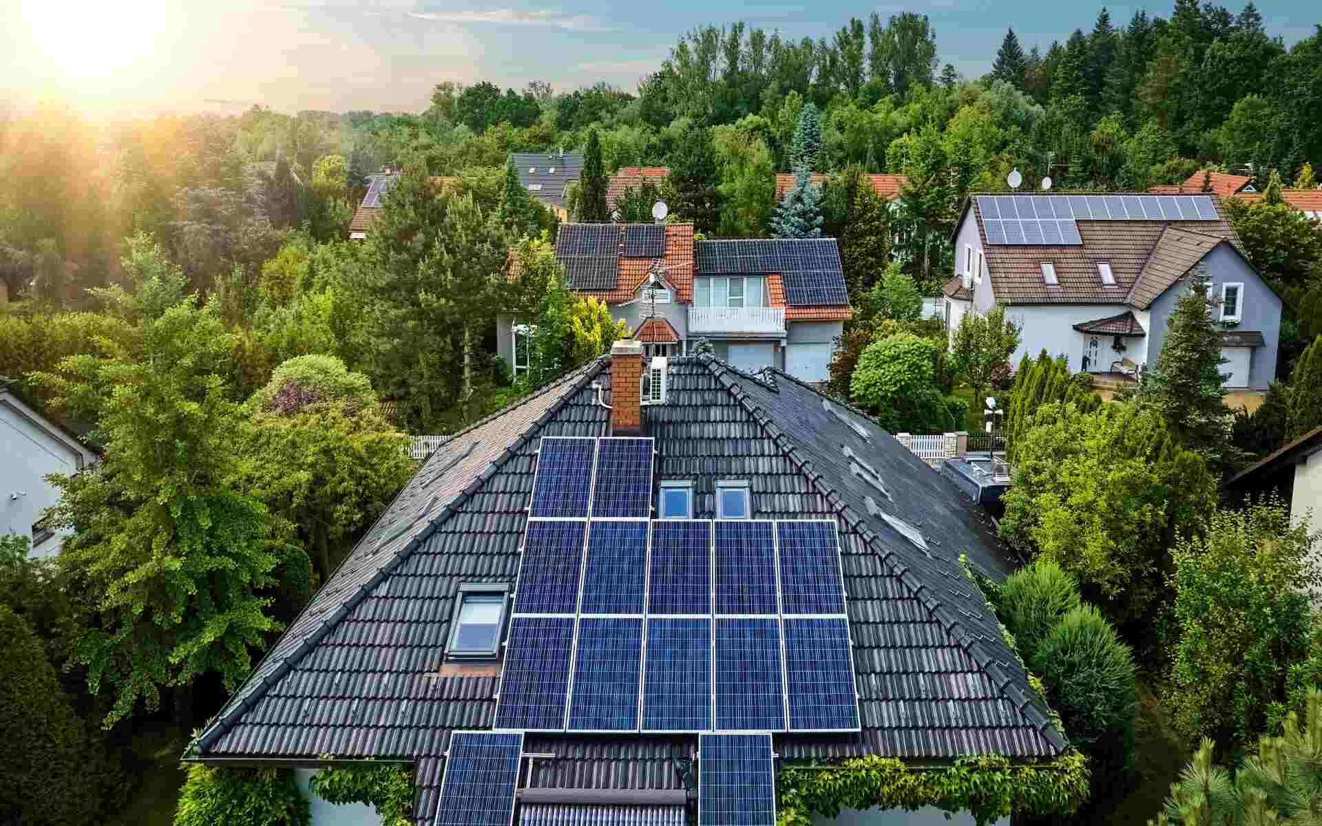 Solar panel installation on a house showcasing hybrid solar systems in Kenya.