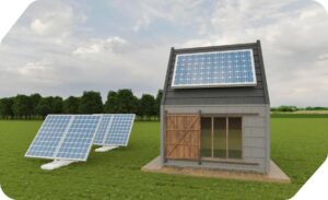 Hybrid solar systems installation at a commercial site in Kenya.